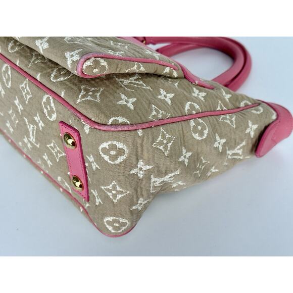 Louis Vuitton Sabbia Cabas Tote Bag in Monogram Canvas w Pink Leather Trim D-9 - Picture 5 of 16